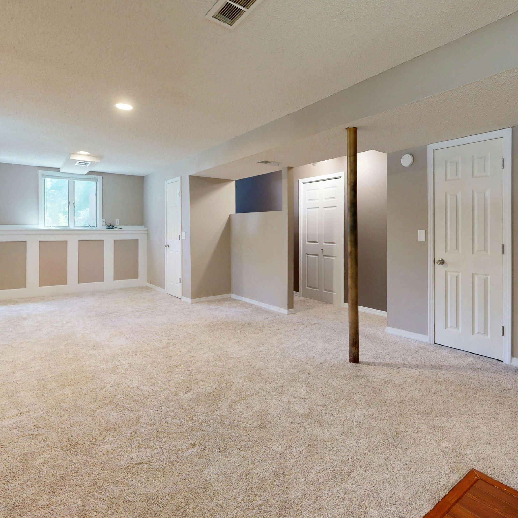 Renovated basement interior